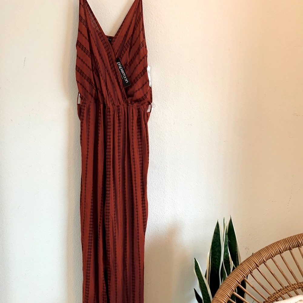 Papermoon Boho Pattern Burnt Orange Jumpsuit
